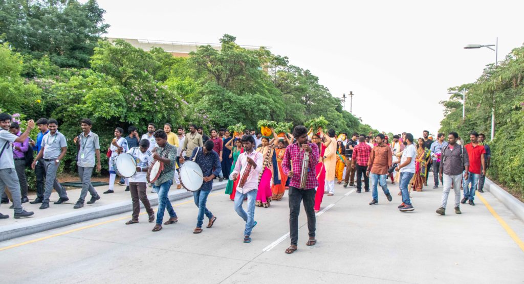 Celebrations at infosys sez hyderabad campus